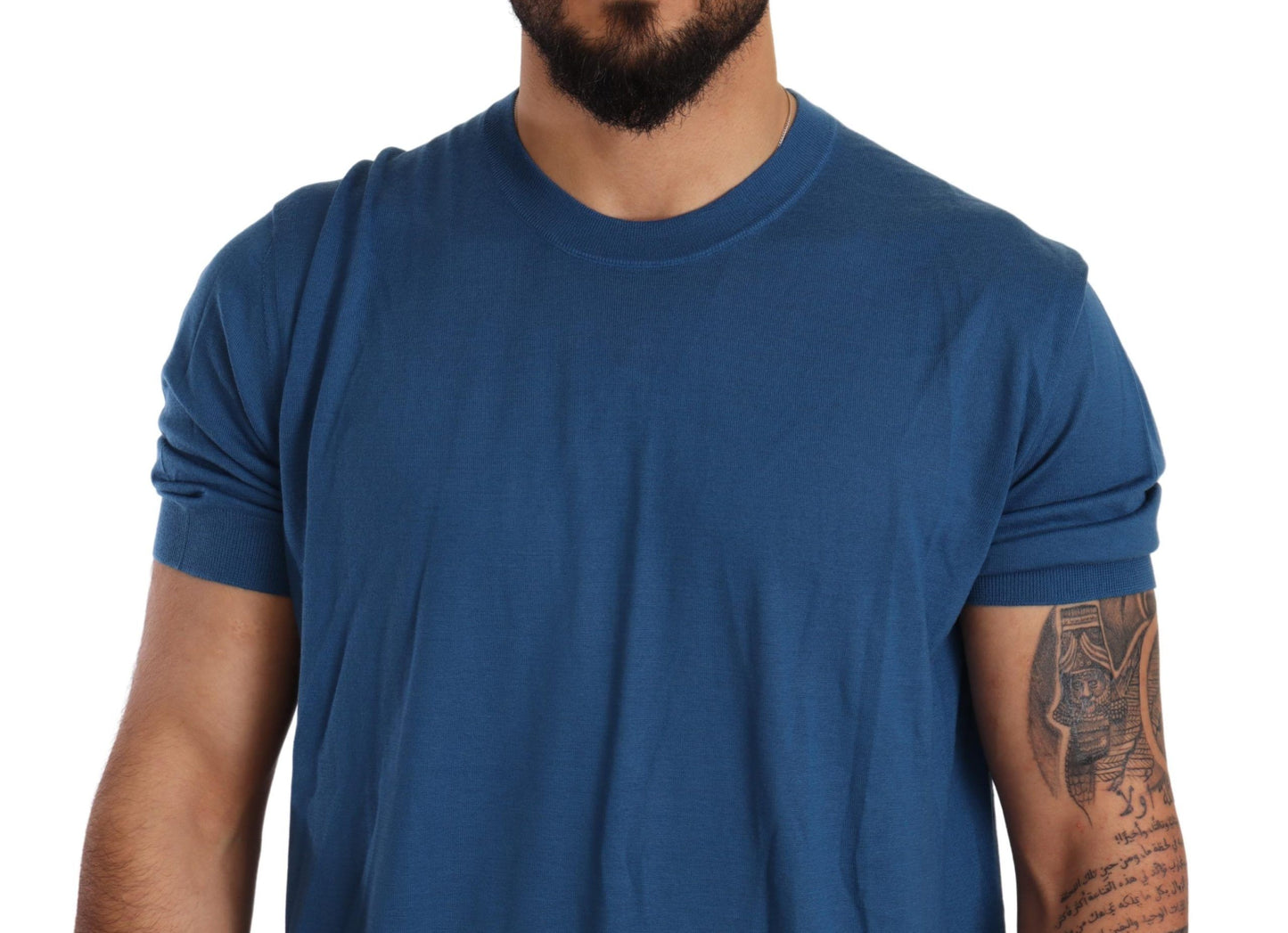 Elegant Cashmere Crew Neck Pullover T-Shirt