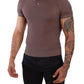 Elegant Purple Silk Polo Shirt