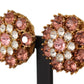 Exquisite Crystal Embellished Gold Earrings