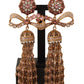 Elegant Antique Gold Bow Earrings