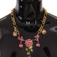 Elegant Floral Crystal Necklace