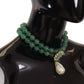 Elegant Gemstone Twisted Chain Charm Necklace