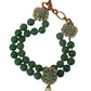 Elegant Gemstone Twisted Chain Charm Necklace