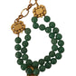 Elegant Gemstone Twisted Chain Charm Necklace