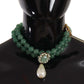 Elegant Gemstone Twisted Chain Charm Necklace