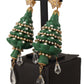 Enchanting Crystal Christmas Tree Clip-On Earrings