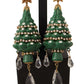 Enchanting Crystal Christmas Tree Clip-On Earrings