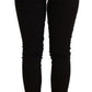 Chic Mid Waist Skinny Black Denim
