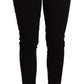 Chic Mid Waist Skinny Black Denim