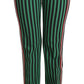Elegant Striped Stretch Trousers