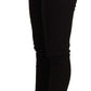 Sleek Mid-Waist Black Skinny Jeans