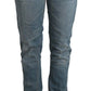 Chic Washed Cotton Denim with Folded Hem