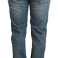 Chic Washed Cotton Denim with Folded Hem