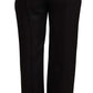 Elegant High-Waist Black Trousers