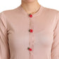 Elegant Silk Pink Cardigan