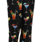 Elegant Cocktail Printed Silk Lounge Pants