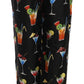 Elegant Cocktail Printed Silk Lounge Pants
