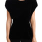 Exquisite Velvet Tank Top with Bold Shoulders