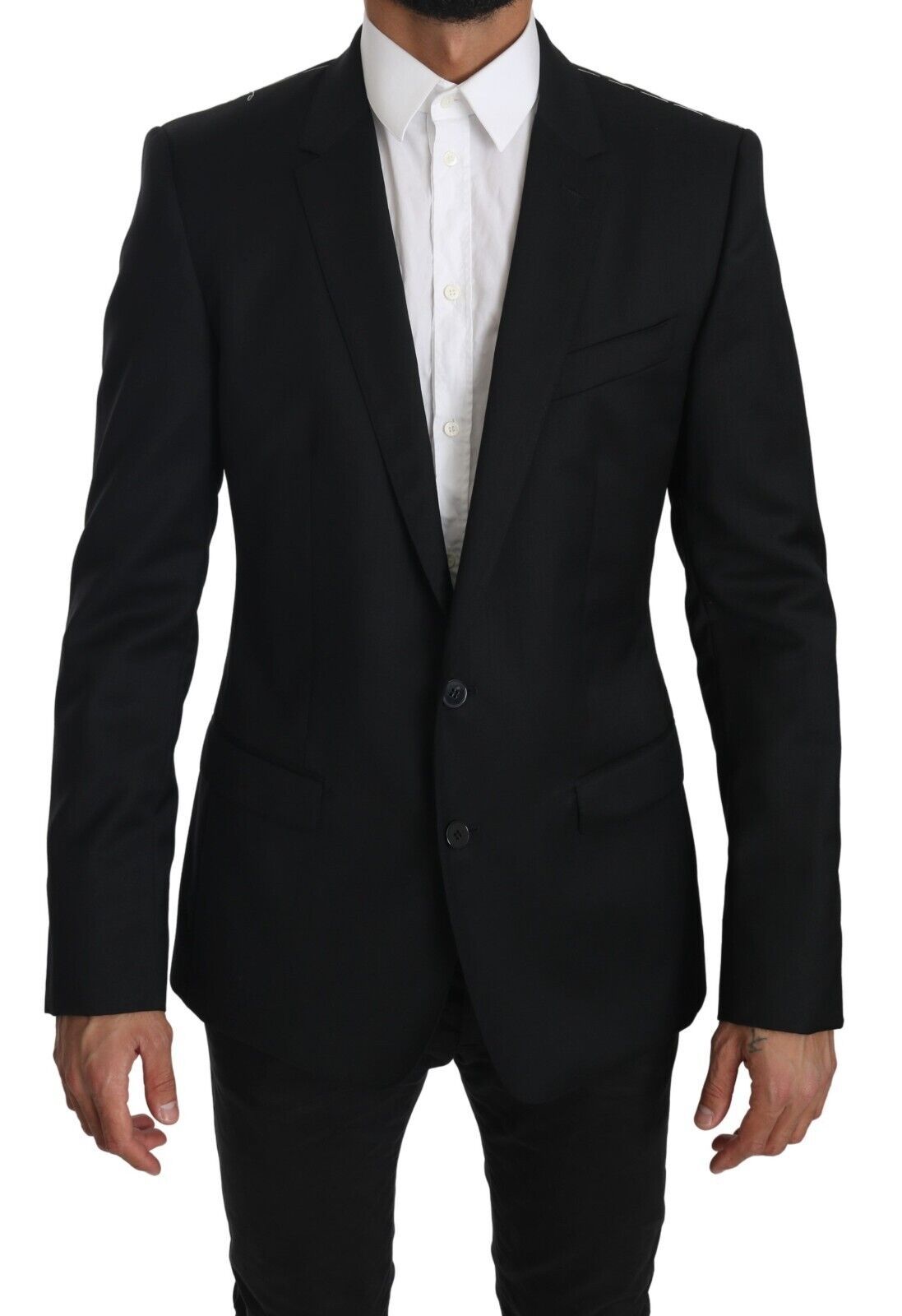 Elegant Black Martini Single Breasted Blazer