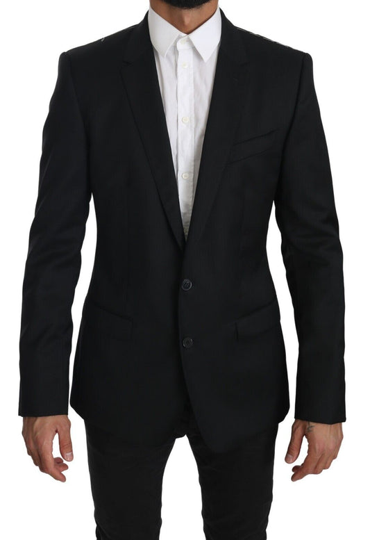Elegant Black Martini Single Breasted Blazer