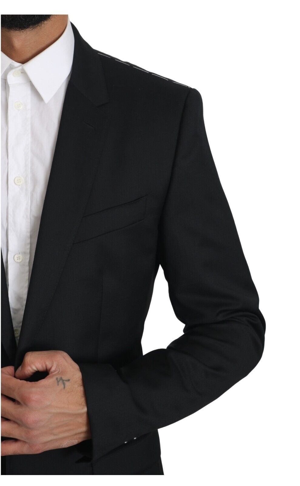 Elegant Black Martini Single Breasted Blazer