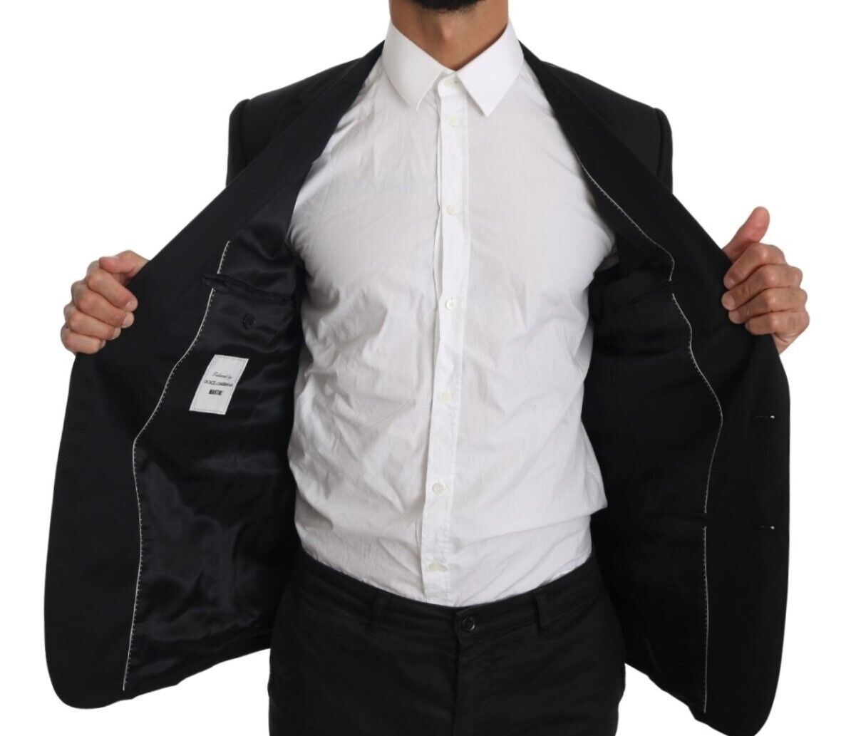 Elegant Black Martini Single Breasted Blazer