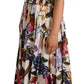 Elegant White Floral A-Line Dress