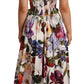 Elegant White Floral A-Line Dress