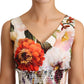 Elegant White Floral A-Line Dress