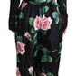 Elegant Silk Jumpsuit with Rose Print