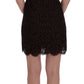 Bordeaux Floral Lace Ricamo Sheath Dress