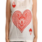Elegant Sleeveless Ace of Hearts Tank Top