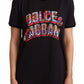 Elegant Black Cotton Logo Tee