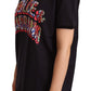 Elegant Black Cotton Logo Tee