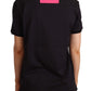 Elegant Black Cotton Logo Tee
