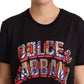 Elegant Black Cotton Logo Tee