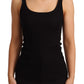 Elegant Black Square Neck Tee
