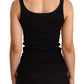Elegant Black Square Neck Tee