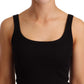 Elegant Black Square Neck Tee