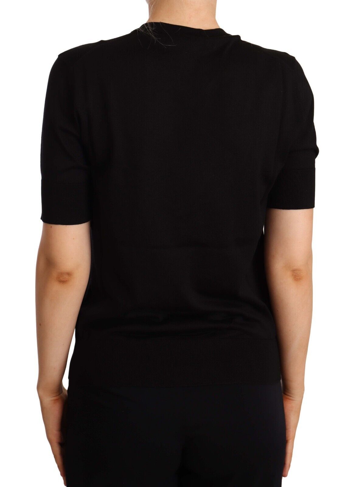 Elegant Silk Round Neck Tee