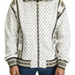 Exquisite Silk-Wool Studded Bomber Jacket