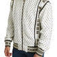 Exquisite Silk-Wool Studded Bomber Jacket