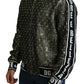Multicolor Brocade Crystal Bomber Jacket