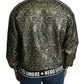 Multicolor Brocade Crystal Bomber Jacket