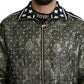 Multicolor Brocade Crystal Bomber Jacket