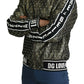 Multicolor Brocade Crystal Bomber Jacket