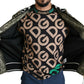 Multicolor Brocade Crystal Bomber Jacket