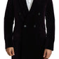 Elegant Velvet Double-Breasted Coat