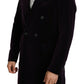 Elegant Velvet Double-Breasted Coat
