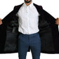 Elegant Velvet Double-Breasted Coat